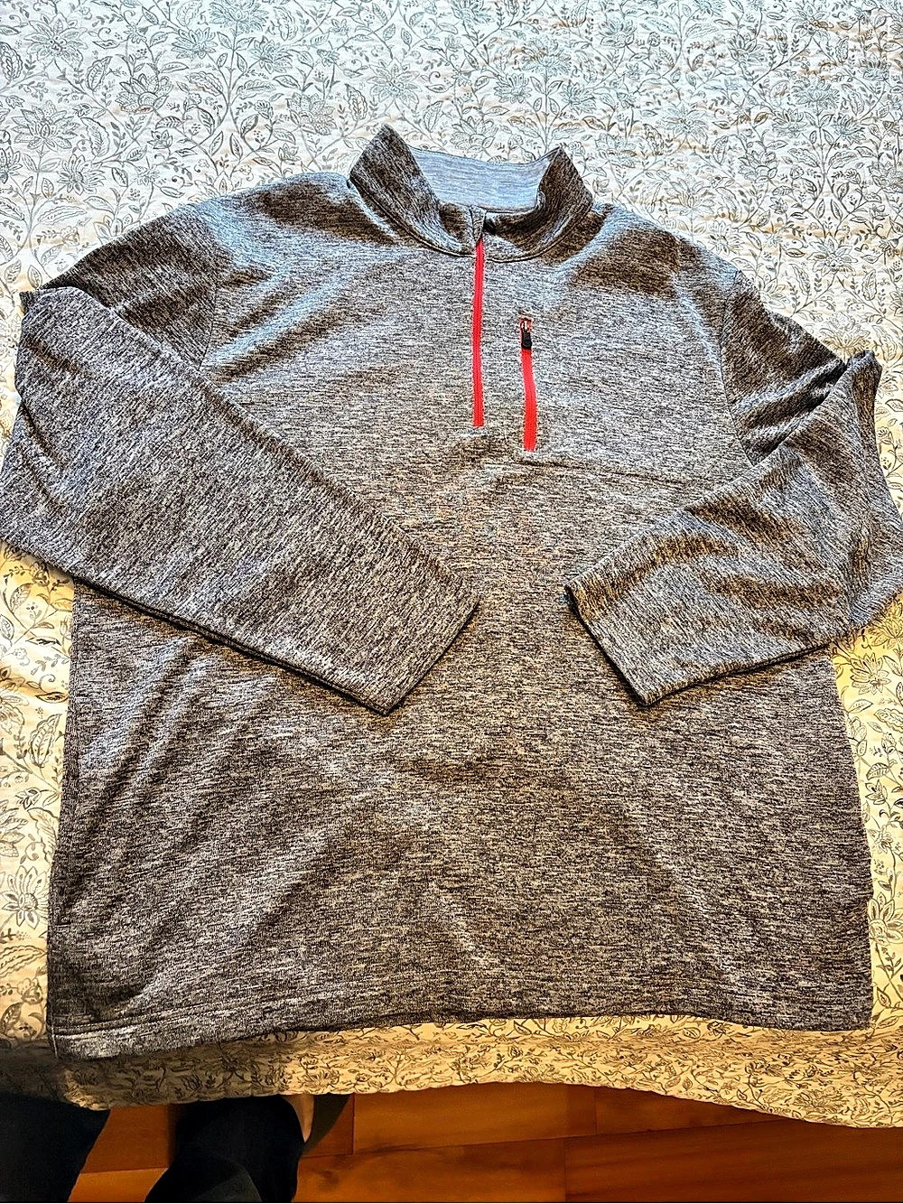 Pro Tour Men's Quarter-Zip Performance Golf Pullover Gray XL